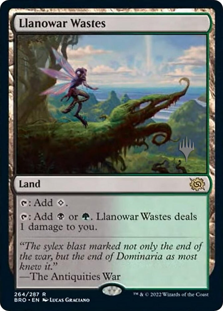 Llanowar Wastes (Promo Pack) [The Brothers' War Promos] 