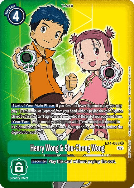 Henry Wong &amp; Shu-Chong Wong [EX4-063] (Alternate Art) [Alternative Being Booster] 