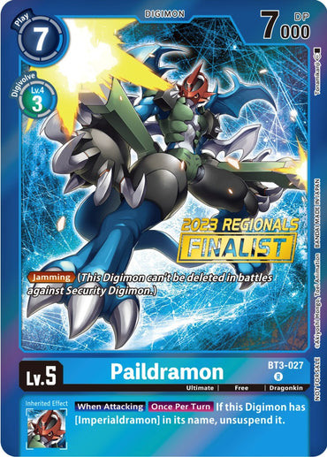 Paildramon [BT3-027] (2023 Regionals Finalist) [Release Special Booster Promos]