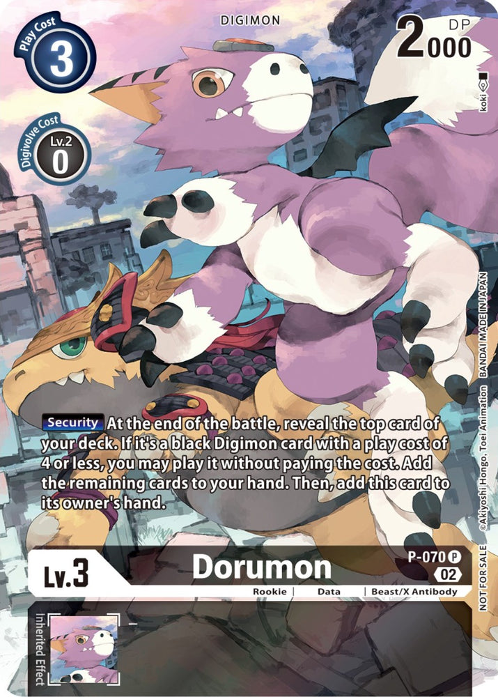 Dorumon [P-070] (Official Tournament Pack Vol. 10) [Promotional Cards] 