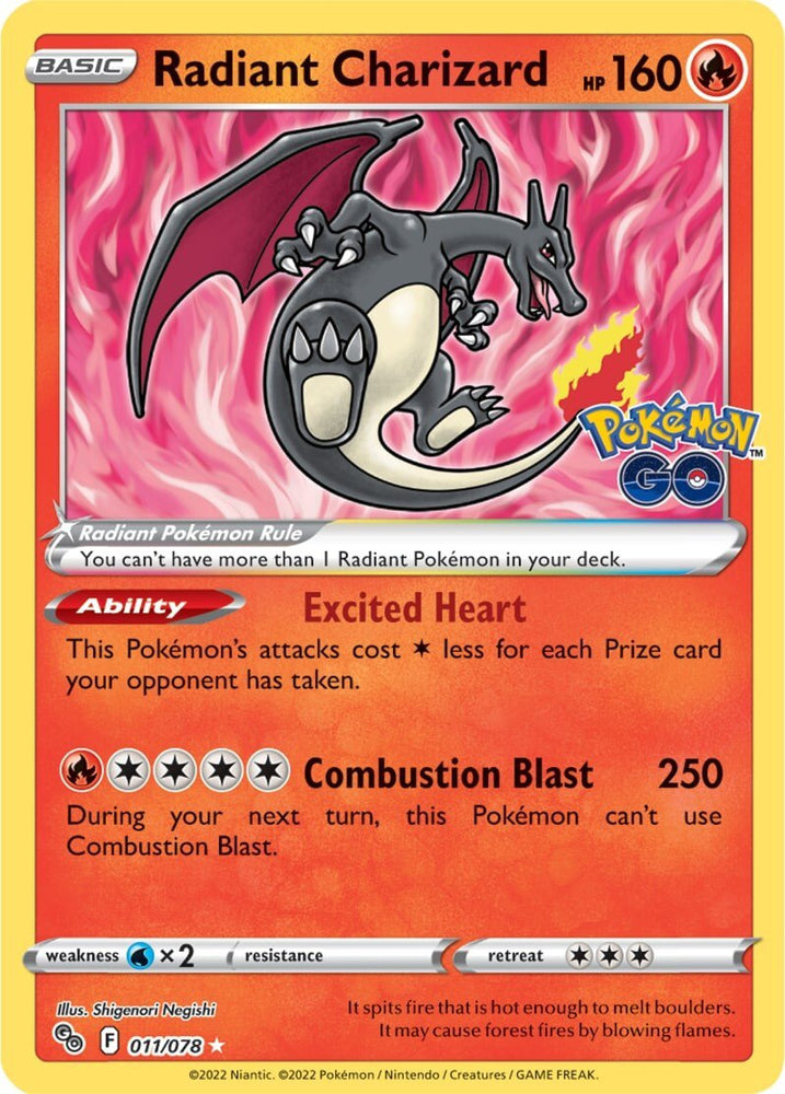 Radiant Charizard (011/078) [Pokémon GO] 