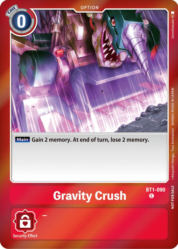 Gravity Crush [BT1-090] (Event Pack 5) [Release Special Booster Promos] 