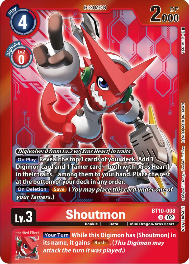 Shoutmon [BT10-008] (Event Pack 5) [Xros Encounter Promos] 