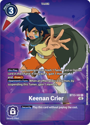 Keenan Crier [BT13-102] (Box Topper) [Versus Royal Knights Booster] 