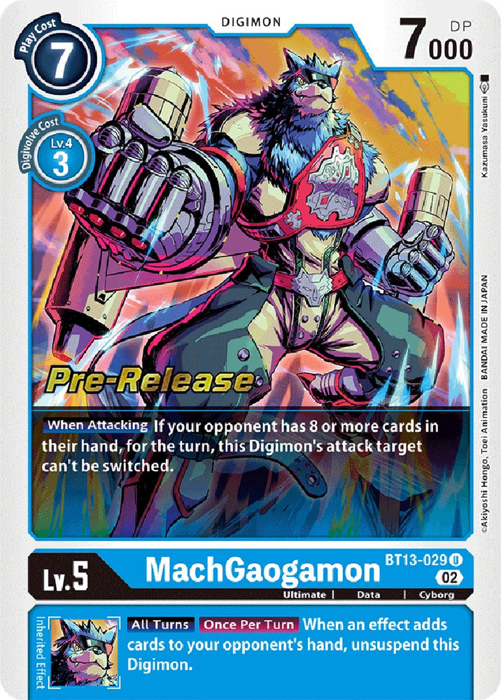 MachGaogamon [BT13-029] [Versus Royal Knights Booster Pre-Release Cards] 