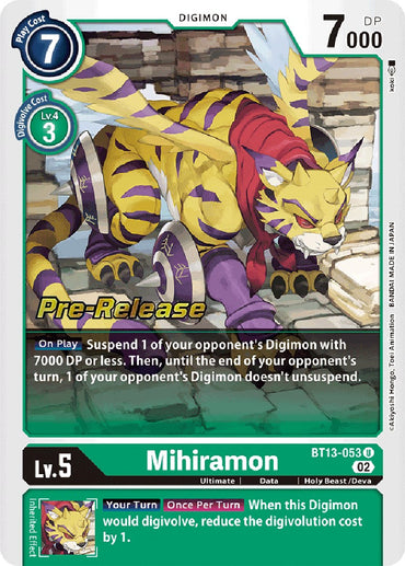 Mihiramon [BT13-053] [Versus Royal Knights Booster Pre-Release Cards] 