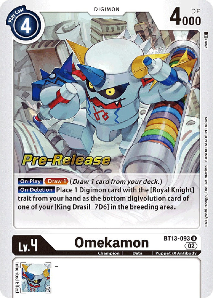 Omekamon [BT13-093] [Versus Royal Knights Booster Pre-Release Cards] 