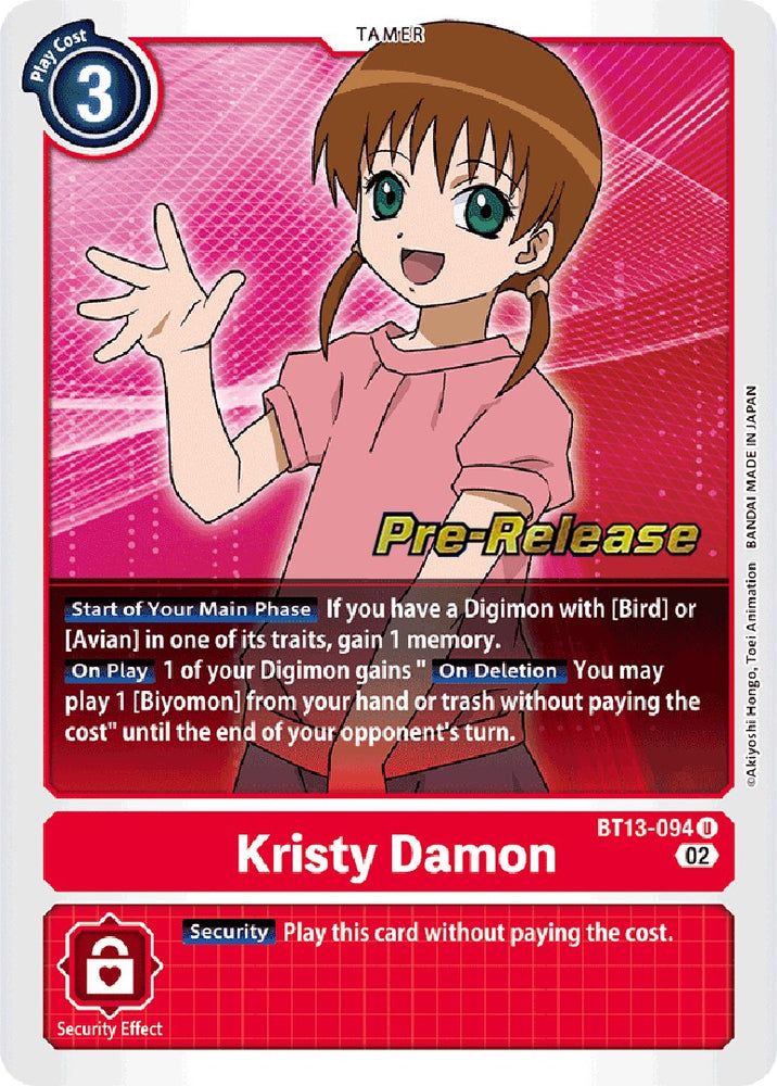 Kristy Damon [BT13-094] [Versus Royal Knights Booster Pre-Release Cards] 