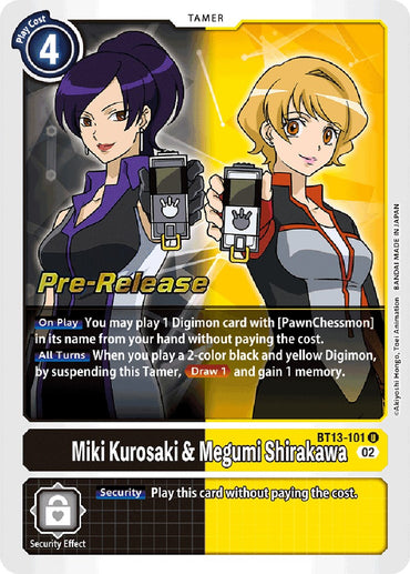 Miki Kurosaki &amp; Megumi Shirakawa [BT13-101] [Versus Royal Knights Booster Pre-Release Cards] 