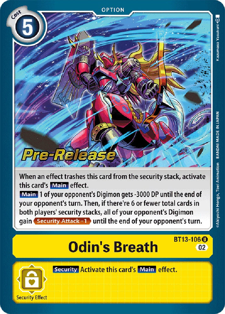 Odin's Breath [BT13-106] [Versus Royal Knights Booster Pre-Release Cards] 