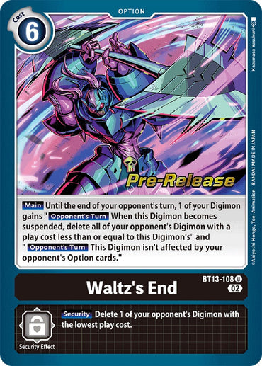 Waltz's End [BT13-108] [Versus Royal Knights Booster Pre-Release Cards] 