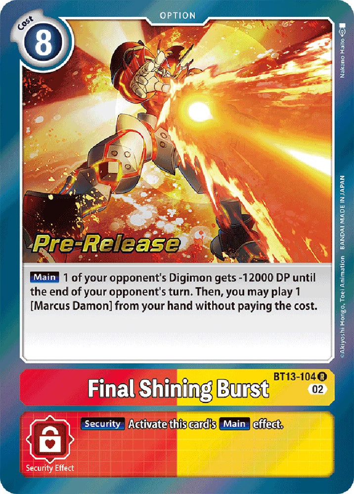 Final Shining Burst [BT13-104] [Versus Royal Knights Booster Pre-Release Cards] 