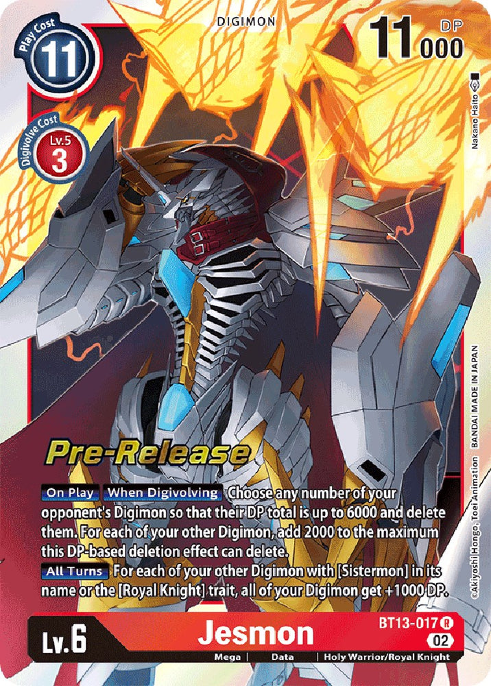 Jesmon [BT13-017] [Versus Royal Knights Booster Pre-Release Cards] 