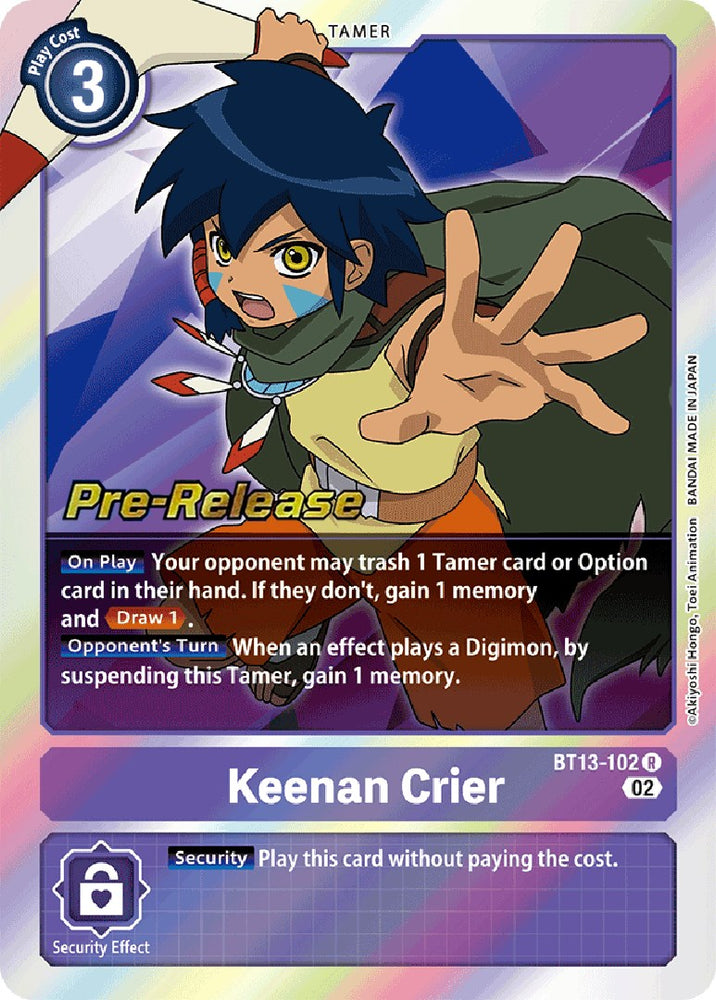 Keenan Crier [BT13-102] [Versus Royal Knights Booster Pre-Release Cards] 