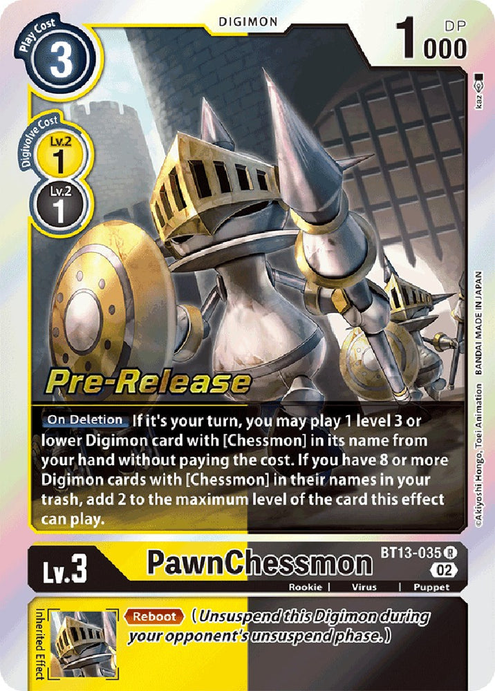 PawnChessmon [BT13-035] [Versus Royal Knights Booster Pre-Release Cards] 