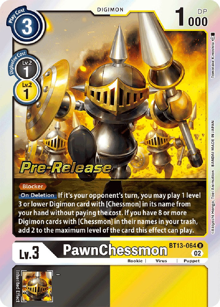 PawnChessmon [BT13-064] [Versus Royal Knights Booster Pre-Release Cards] 