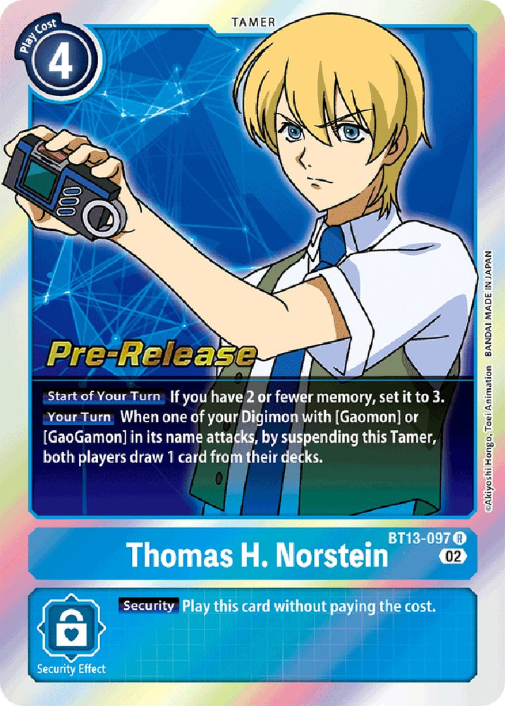 Thomas H. Norstein [BT13-097] [Versus Royal Knights Booster Pre-Release Cards] 