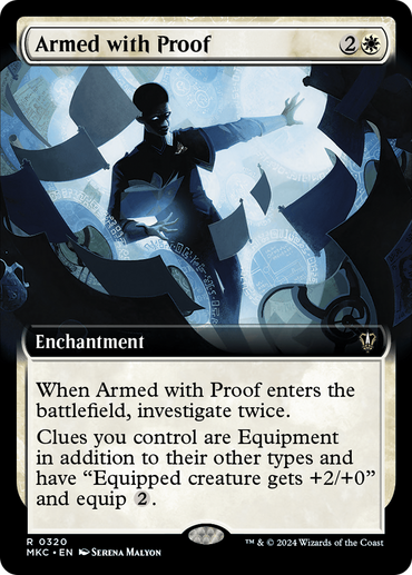 Armed with Proof (Extended Art) [Murders at Karlov Manor Commander] 