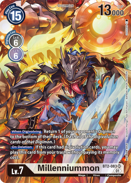 Millenniummon [BT2-083] (1-Year Anniversary Box Topper) [Promotional Cards] 
