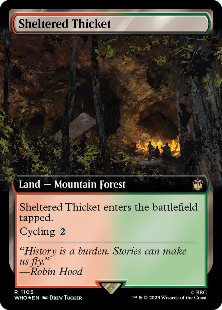 Sheltered Thicket (Extended Art) (Surge Foil) [Doctor Who] 