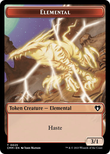 Elemental (0025) // Cat (0005) Double-Sided Token [Commander Masters Tokens] 