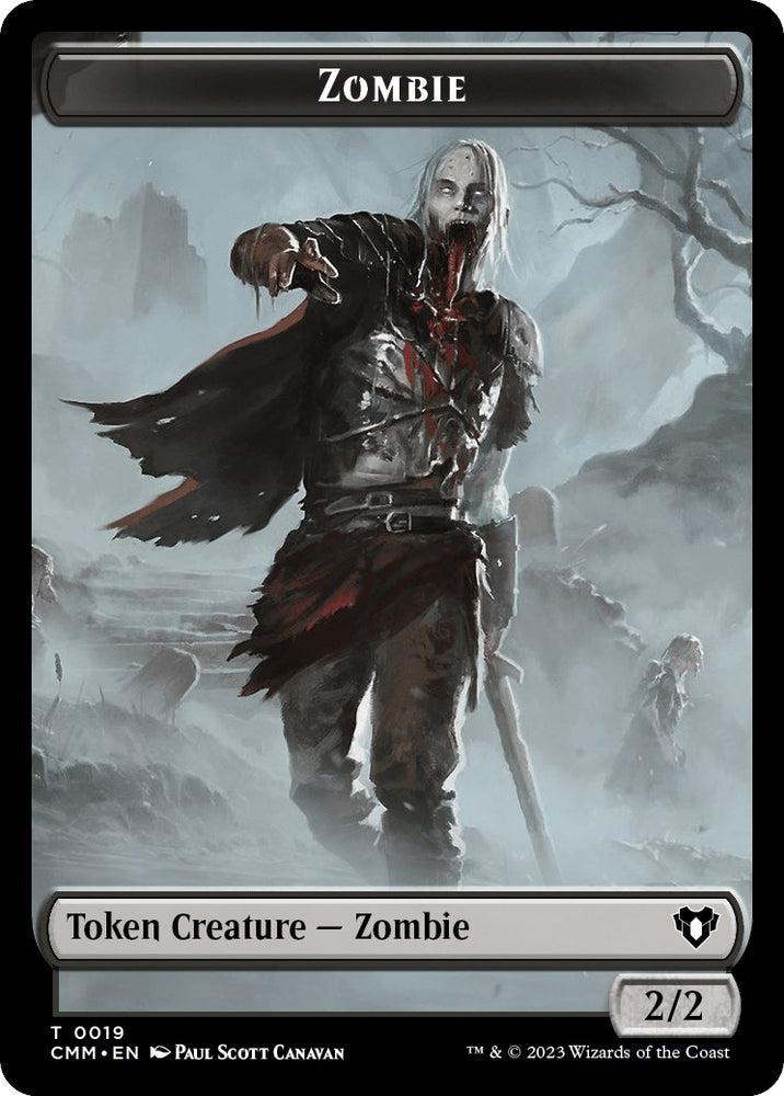 Zombie (0019) // Goblin Double-Sided Token [Commander Masters Tokens] 