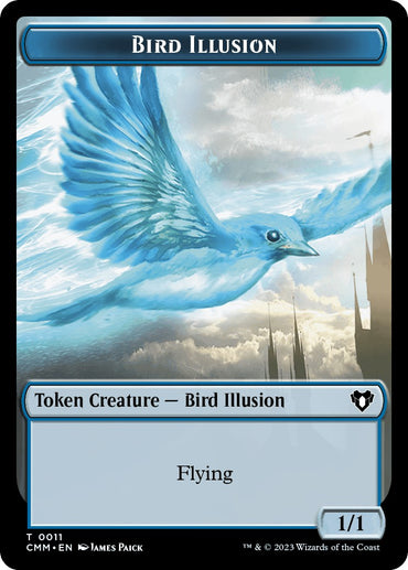 City's Blessing // Bird Illusion Double-Sided Token [Commander Masters Tokens] 