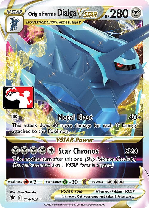Origin Forme Dialga VSTAR (114/189) [Prize Pack Series Three] 