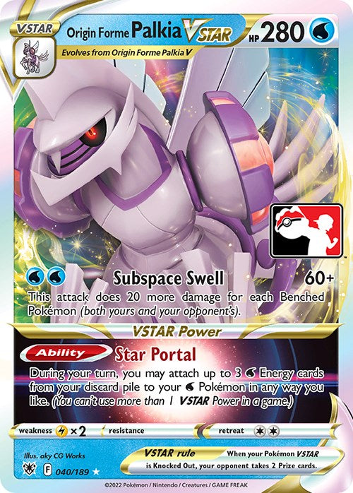 Origin Forme Palkia VSTAR (040/189) [Prize Pack Series Three] 