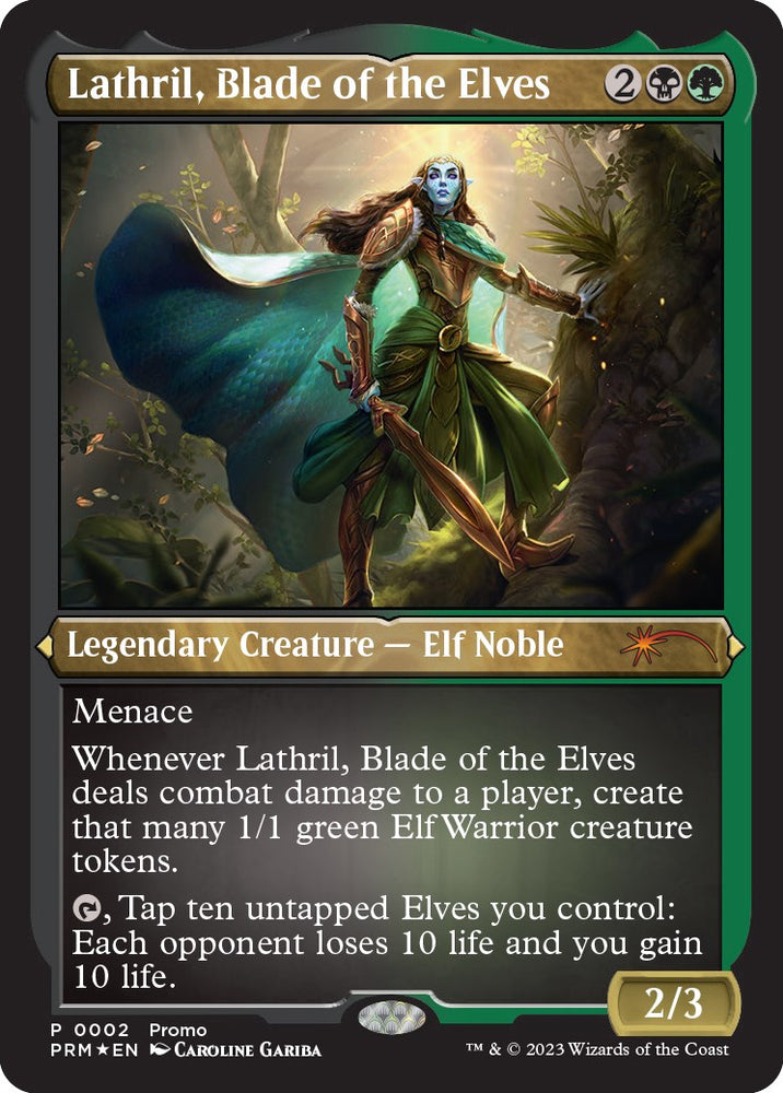 Lathril, Blade of the Elves (Foil Etched) [Media Promos] 