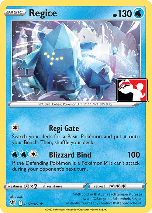 Regice (037/189) [Prize Pack Series Three]