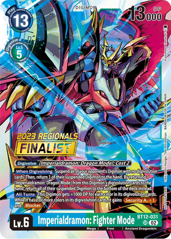 Imperialdramon: Fighter Mode [BT12-031] (2023 Regionals Finalist) [Across Time] 