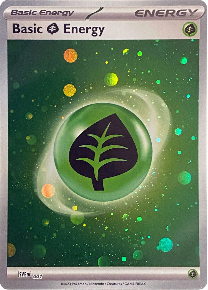 Basic Grass Energy (001) (Cosmos Holo) [Scarlet &amp; Violet: Base Set] 