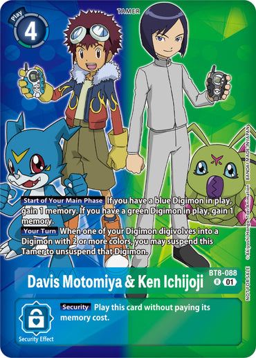 Davis Motomiya &amp; Ken Ichijoji [BT8-088] (Tamer Party Pack -The Beginning-) [New Awakening] 
