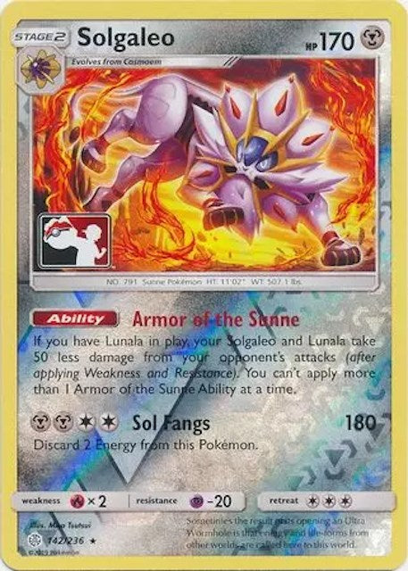 Solgaleo (142/236) [League & Championship Cards]