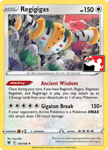 Regigigas (130/189) [Prize Pack Series Three]