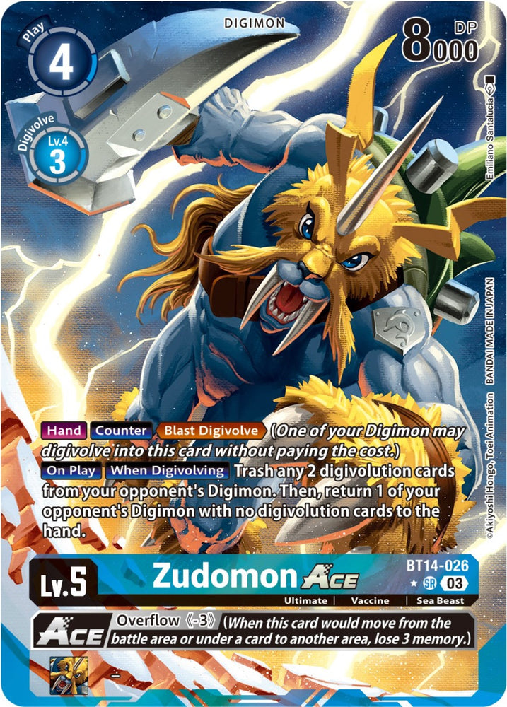 Zudomon Ace [BT14-026](Alternate Art) [Blast Ace] 