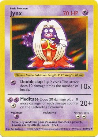 Jynx (31/102) [Shadowless Unlimited Base Set] 
