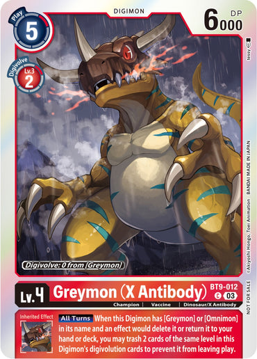 Greymon (X Antibody) [BT9-012] (Blast Ace Pre-Release Winner) [X Record] 