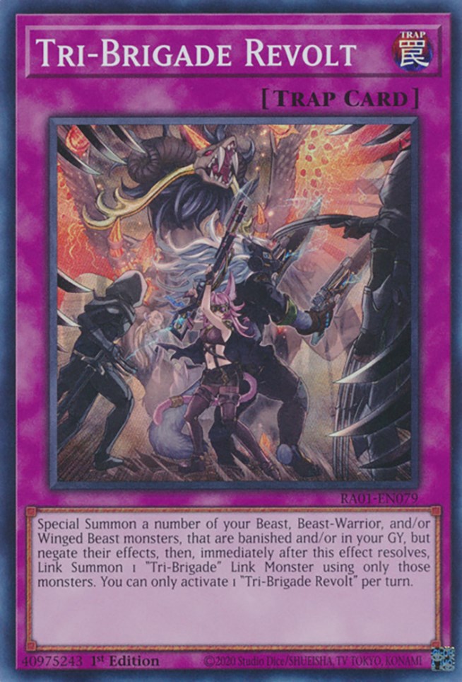 Tri-Brigade Revolt [RA01-EN079] Super Rare 