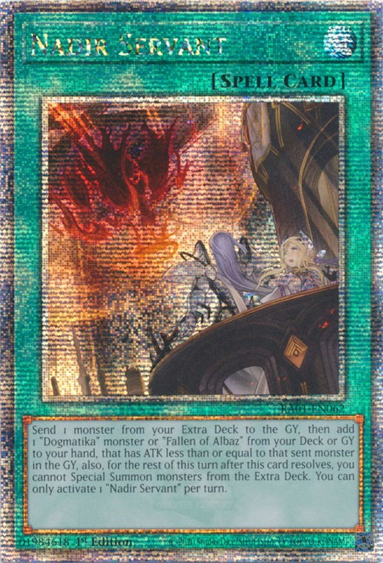 Nadir Servant [RA01-EN062] Quarter Century Secret Rare 