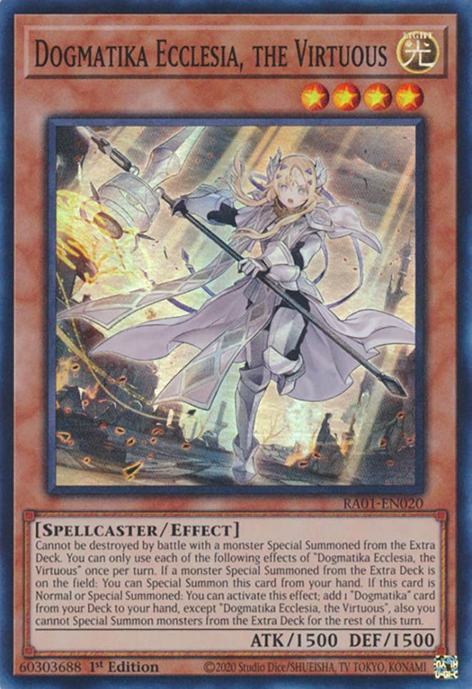 Dogmatika Ecclesia, the Virtuous [RA01-EN020] Super Rare 