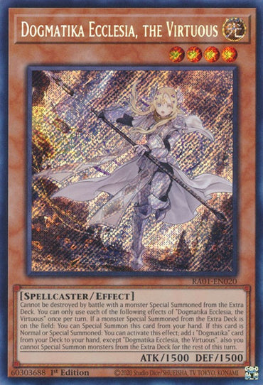 Dogmatika Ecclesia, the Virtuous [RA01-EN020] Secret Rare 