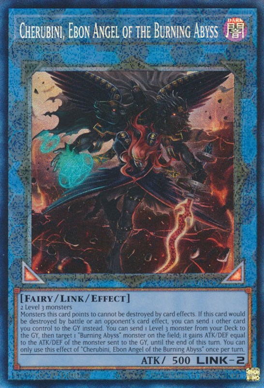 Cherubini, Ebon Angel of the Burning Abyss [RA01-EN042] Prismatic Collector's Rare 