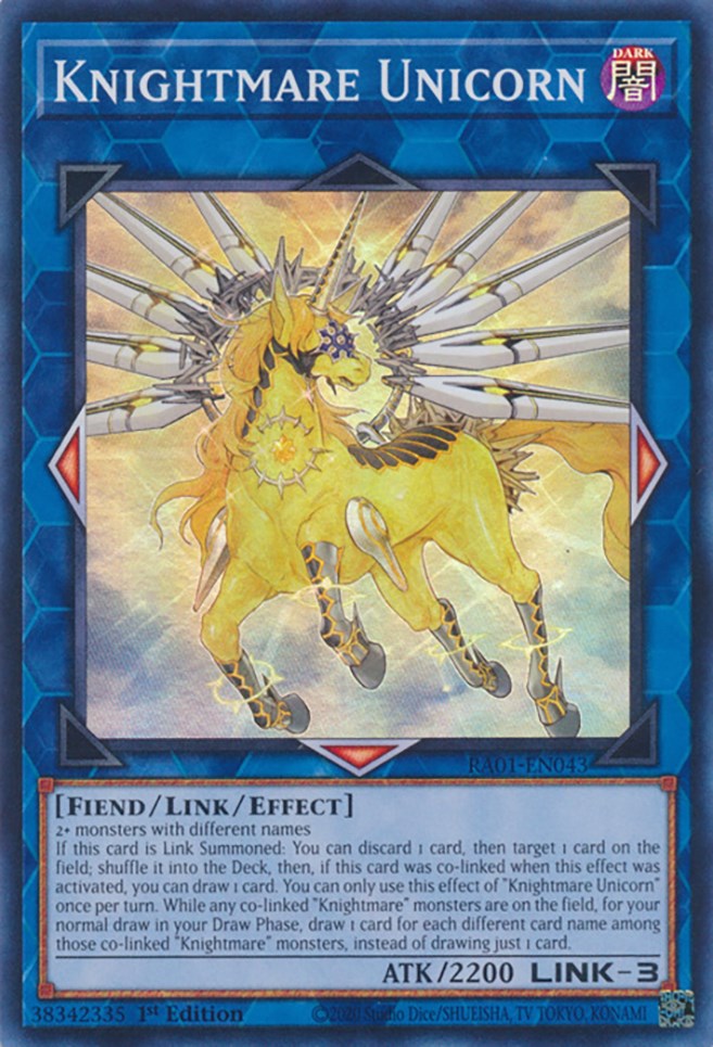 Knightmare Unicorn [RA01-EN043] Super Rare 