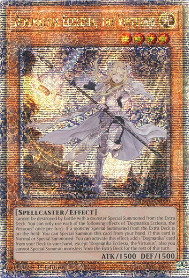 Dogmatika Ecclesia, the Virtuous [RA01-EN020] Quarter Century Secret Rare 
