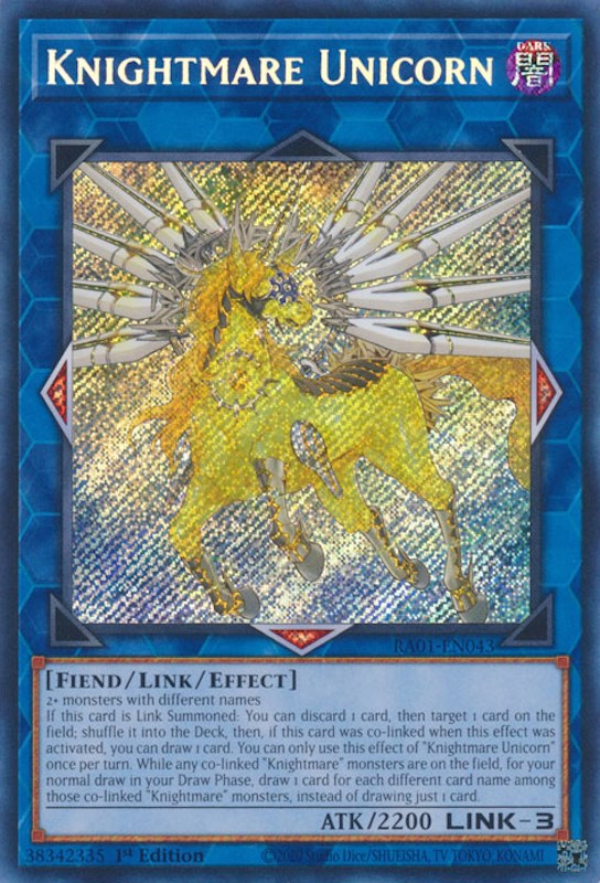 Knightmare Unicorn [RA01-EN043] Secret Rare 