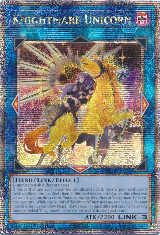 Knightmare Unicorn (Alternate Art) [RA01-EN043] Quarter Century Secret Rare 