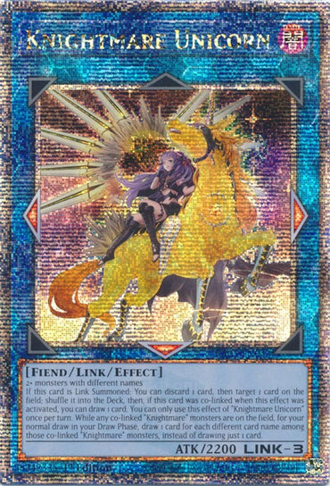 Knightmare Unicorn (Alternate Art) [RA01-EN043] Quarter Century Secret Rare 