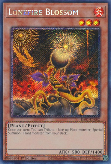 Lonefire Blossom [RA01-EN002] Prismatic Secret Rare 